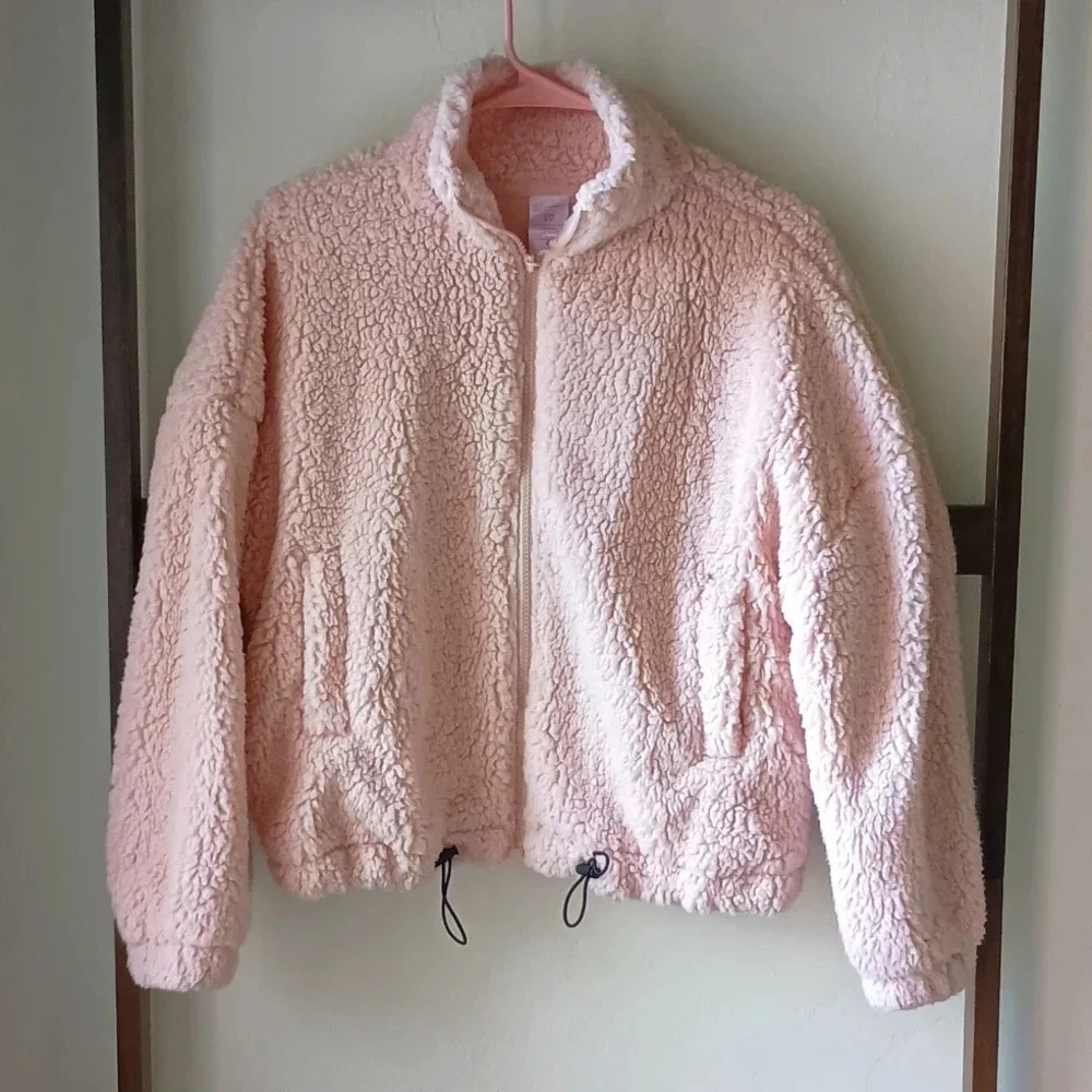 No Boundaries Pink Sherpa Jacket